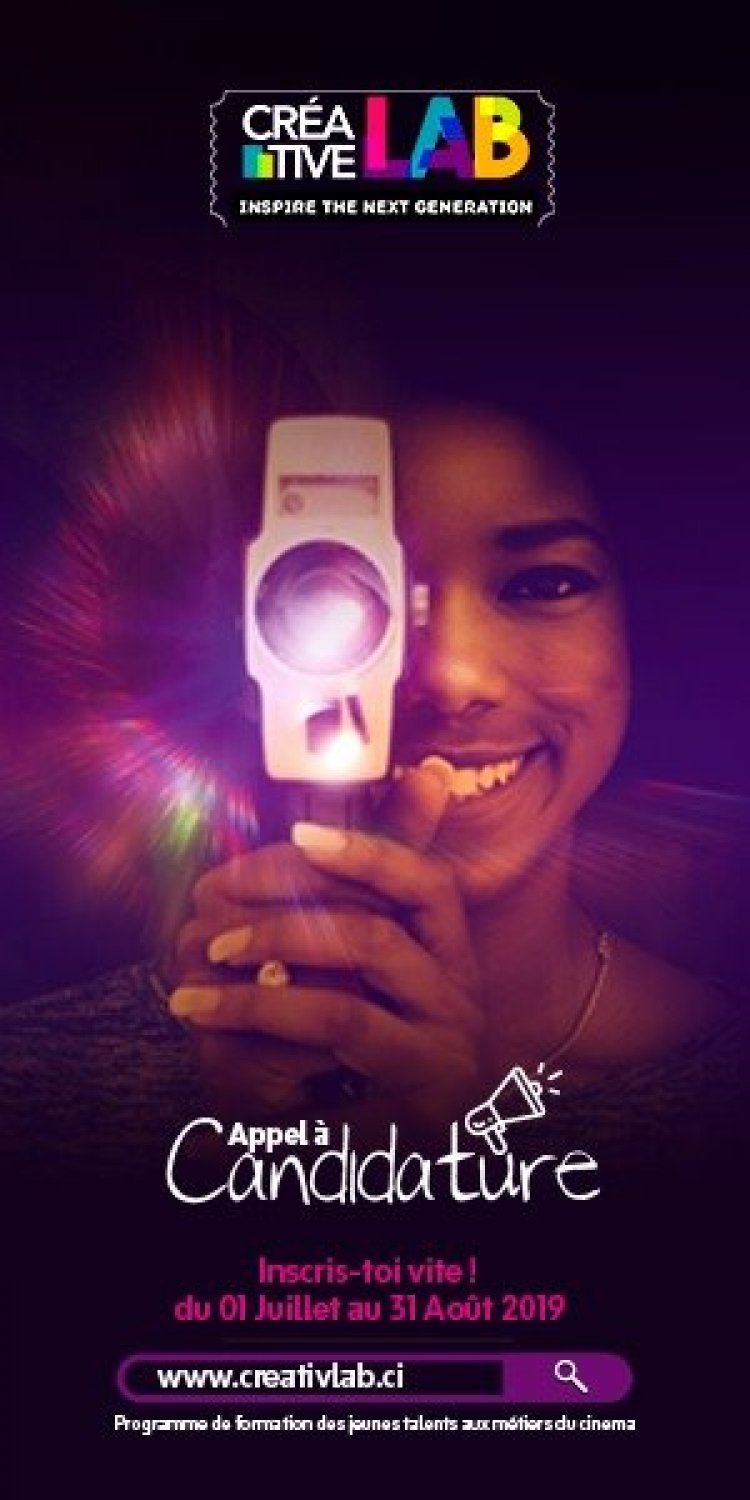 creativLab : Appel à candidature du premier programme ivoirien de formation des jeunes talents aux métiers du cinéma
